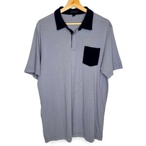 Travis Mathew Pima Cotton Golf Polo Men's Lightweight Performance Micro Stripe L